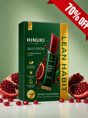 Hinuki Lean Habit jelly sticks pouch with pomegranate and 70% OFF badge